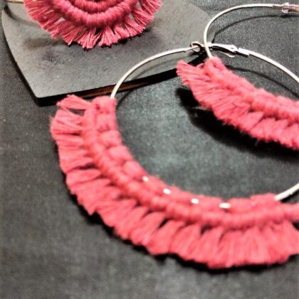 BOHO macrame large earrings