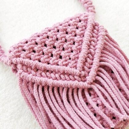 Macrame handmade girly bag