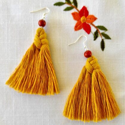 BOHO mustard earrings