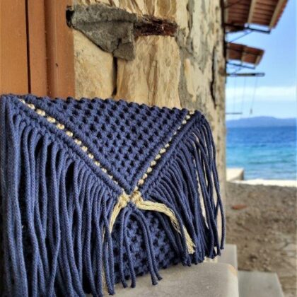 Xειροποίητη BΟΗΟ μακραμέ τσάντα