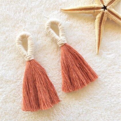 BOHO terracota summer earrings