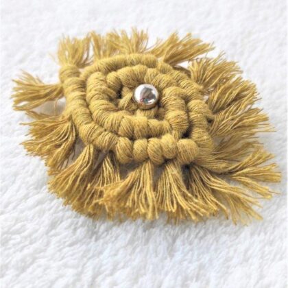 Κοκαλάκι μαλλιών με κλιπ μακραμέ