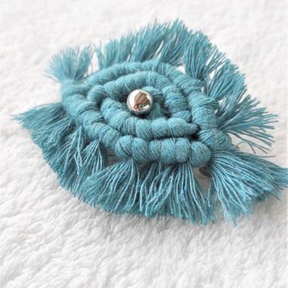 Μακραμέ Κοκαλάκι μαλλιών με κλιπ