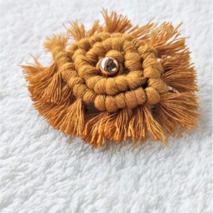 Κοκαλάκι μαλλιών μακραμέ με κλίπς